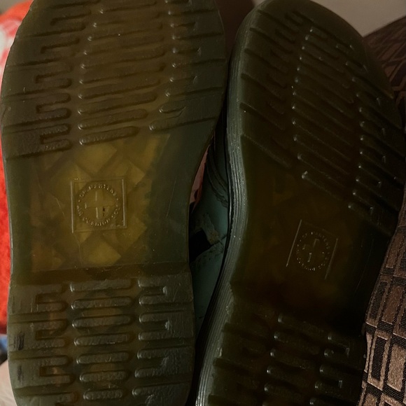 Dr. Martens Toddler Size 9c Light Teal Aqua Lace-Up Zip Combat Boots - Picture 3 of 5